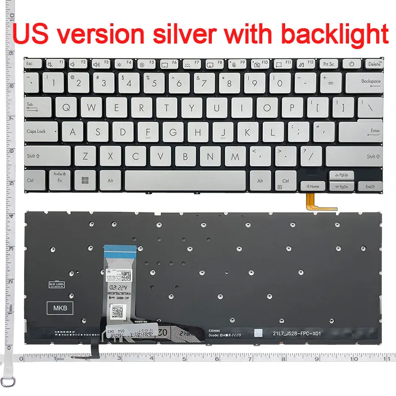 Imagem -04 - Teclado Portátil para Asus Vivobook 14 14pro X1402 X1402z za X1403 X1403z za M1402 D1402 F1402 M1403 X1403z Adol14z X1403v va