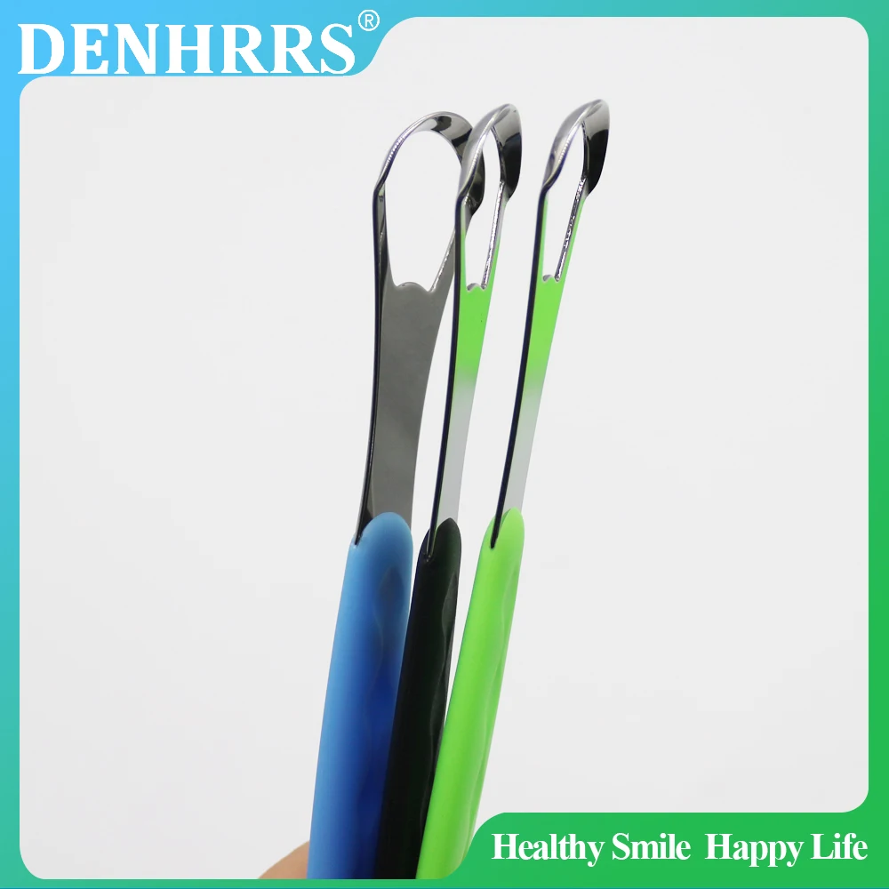 

1Pc/Box Oral Care Stainless Steel Tongue Cleaner Portable Case Color Tongue Scraper Bad Breath Mouth Cleaner Board Dentisty
