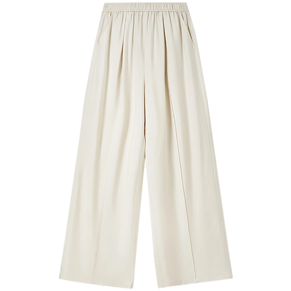 SENTUBILA Straight Linen Blend Women Pant 2025 Casual High-waist Solid Comfort Full-length Trousers Female Clothes 152K80122