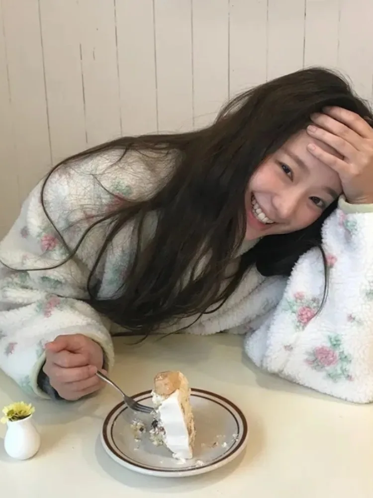 Cappotto floreale in cotone caldo Jaet da donna Sle double-face in pelliccia di agnello ort Primavera Autunno Inverno Faion Capispalla