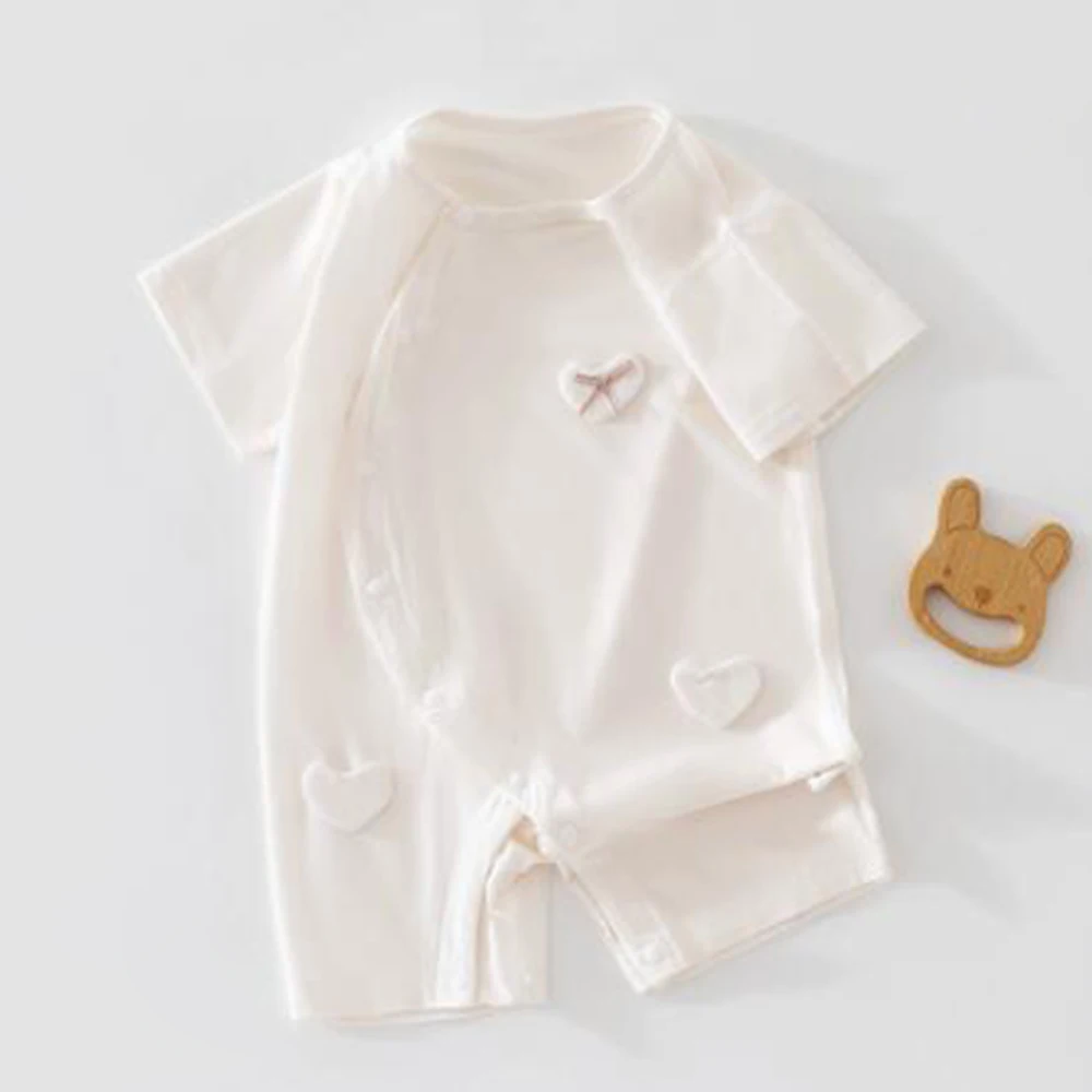 

Baby Rompers For Girls Summer Short Sleeve Floral Lightweight Breathable Infant Girl Jumpsuit Daily Wear Baby Clothing