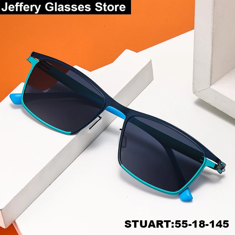 

New Germany Brand Men Square Sunglasses Polarized Anti-Glare Clear Sun Eyeglasses STUART Ultralight Driving Eyeglasses Spectacle