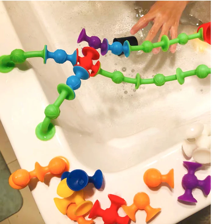 Saugnapf-Spielzeug, weiches Dart-Set, Bausteine Pop-Sauger-Spielzeug, Zappelspielzeug für Kinder, interaktives Eltern-Kind-Spiel – Detail 1