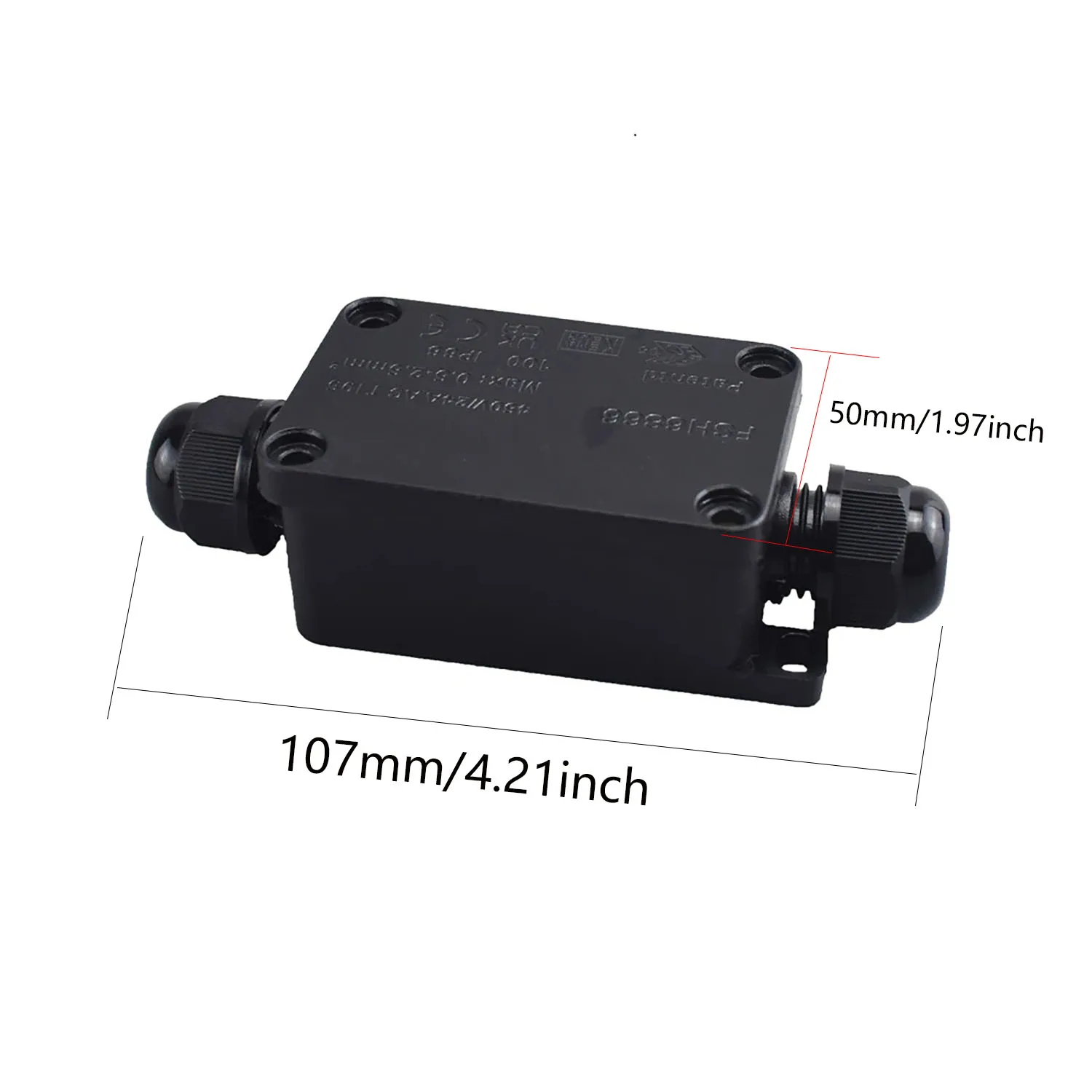 2 Way Outdoor Waterproof Ip66 Electrical Cable Wire Connector Junction Box with Terminal 450V Junction Box for Led Light