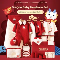 Dragon Baby Newborn Clothes Set Chinese Style Red New Year Baby Clothing Baby Boys Girls Clothing New Year Gift For Baby No Box