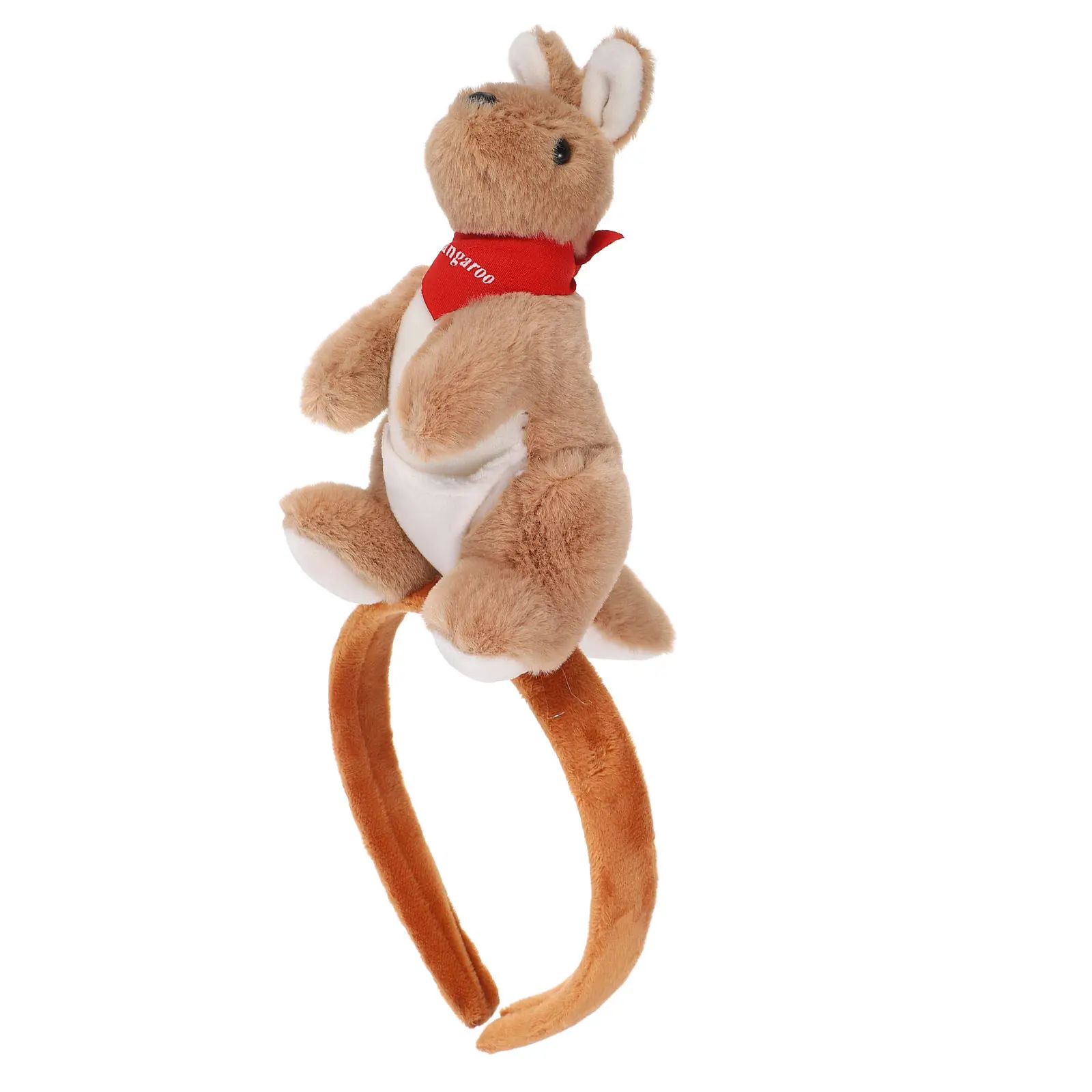 3D Kangaroo Headbands Cute Stuffed Animal Hairbands Cartoon Zoo Hair Hoops for Halloween Party Travel Photos Accessories