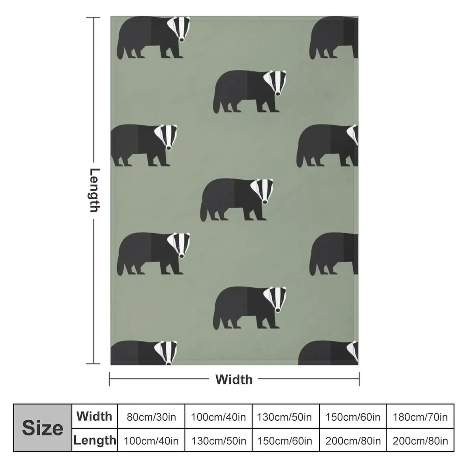 Badger parade Throw Blanket Thermals For Travel Decoratives Shaggy Decorative Beds Blankets