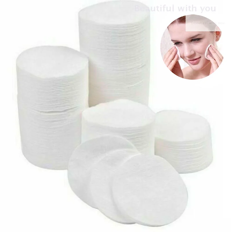 綿パッド 100 個 ラウンド 100% コットン シンプル ソフト メイクアップ マニキュア リムーバー