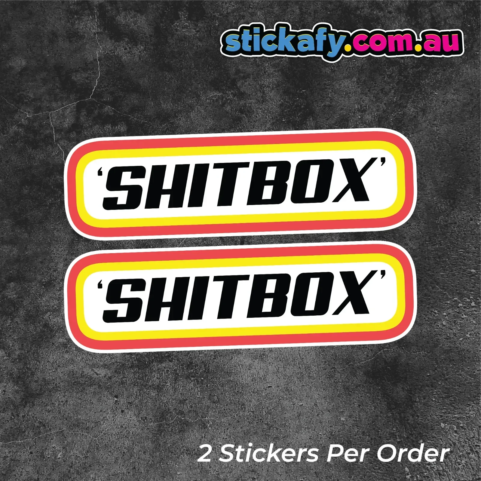 1PC Shitbox Sticker Matchbox Funny Laptop Car Window Bumper JDM Decal