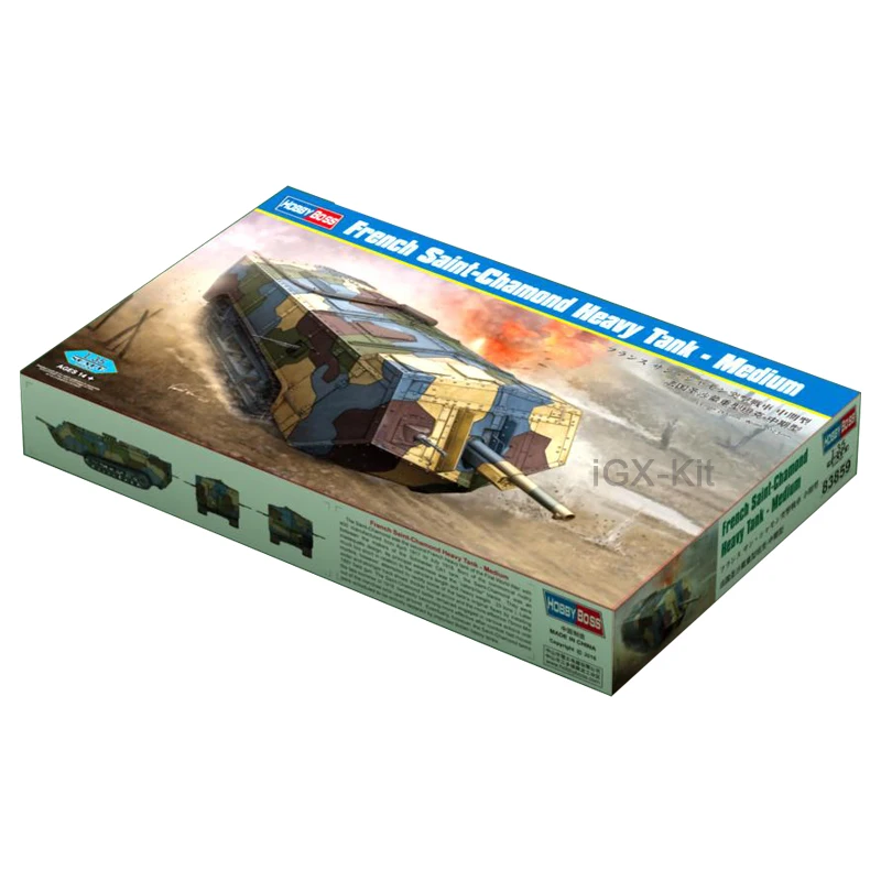 

Hobbyboss 83859 1/35 Scale French Saint Chamond Heavy Tank Medium Vehicle Hobby Craft Toy Plastic Model Building Kit