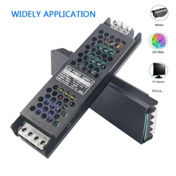12V 24V Power Supply AC/DC Transformer 60W 100W 200W 300W 400W 500W LED Driver Super Thin A/D Converter for LED Light Strip Bulb