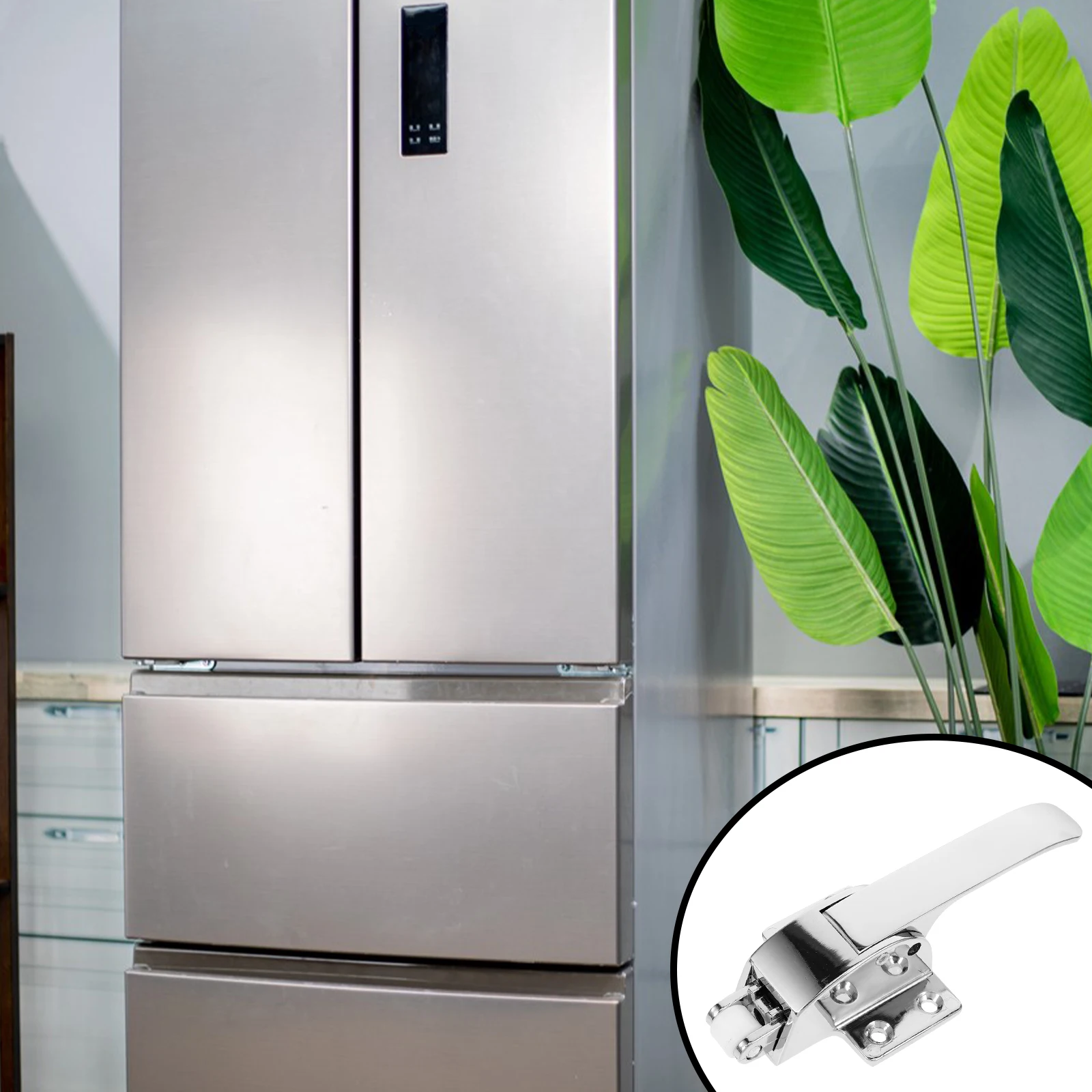 

Universal Fridge Freezer Door Handle Latch Hardware Heavy Duty Aluminum Alloy Wear Resistant Door Lock Accessories