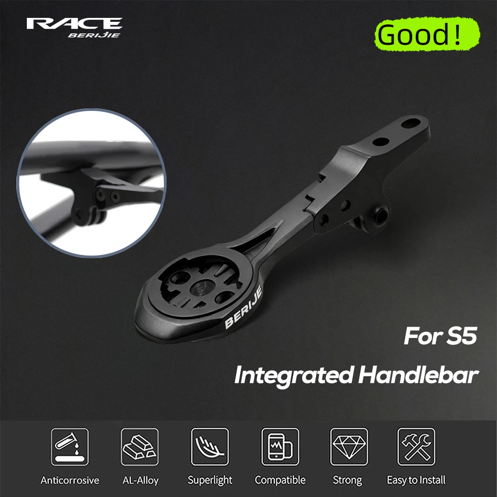 BERIJIE Out Front Aluminum Alloy Computer Mount For Cervelo S5 Aerobar Integrated Handlebar For Garmin Wahoo XOSS IGPSPORT
