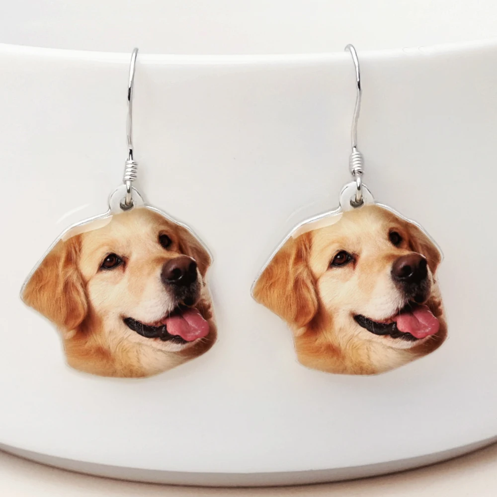 

Серьги-подвески с картинкой, персонализированные фото, подарок, ушной крючок для женщин, подарки, украшения для ушей, подарок на день рождения для нее