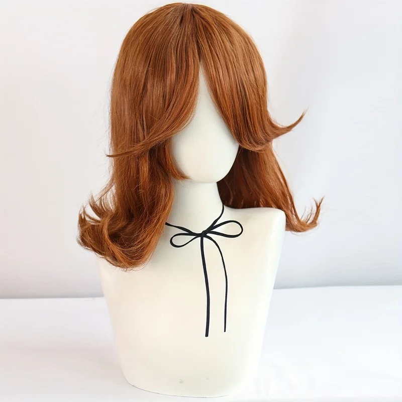 Brown 12 Inch Short Wavy Hair For Women Heat Resistant Synthetic Wigs
