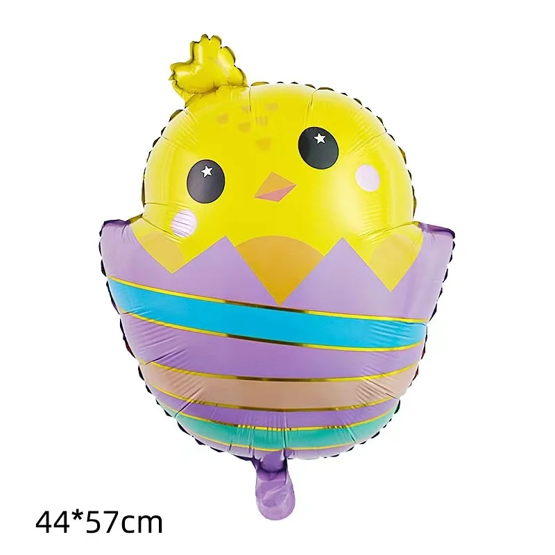 New Easter Egg Aluminum Film Balloon Jungle Easter Rabbit Egg Children Toy Party Decorative Balloon