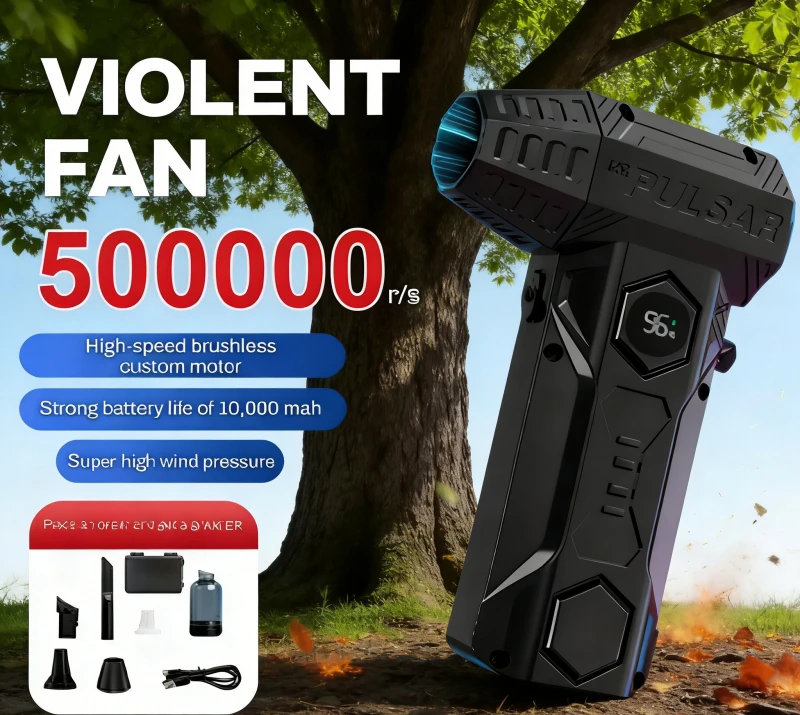 

X11 Чудо-инструмент для чистки автомобиля | Пылесос-воздуходувка 2-в-1 с частотой вращения 500 000 об/мин, функцией вакуумной очистки и индикатором заряда