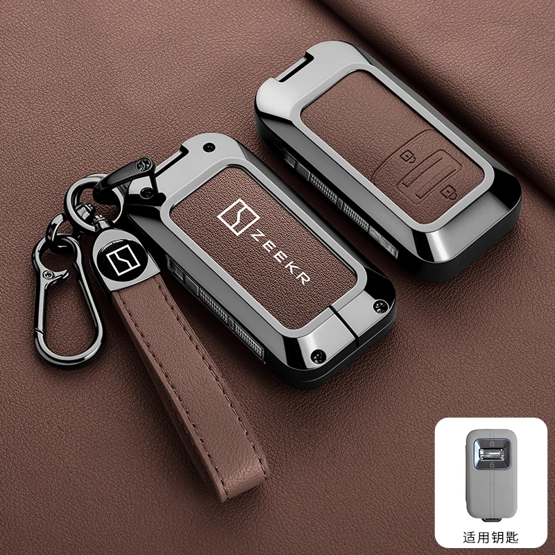 Zeekr Key Case Zeekr 001 9X 2026 alcantara Keychain Zinc Alloy Leather Car Smart Key Case Car Key Case Keychain Accessories