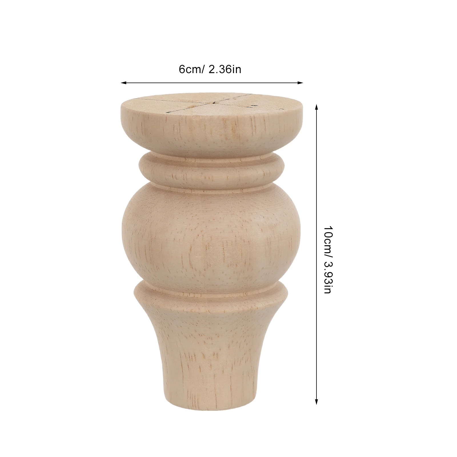 أرجل قطع الأثاث الخشبي على الطراز الفرنسي 3.93X2.36X2.36 "لأريكة طاولة خزانة السرير قوي الصلبة دعم استبدال الساقين