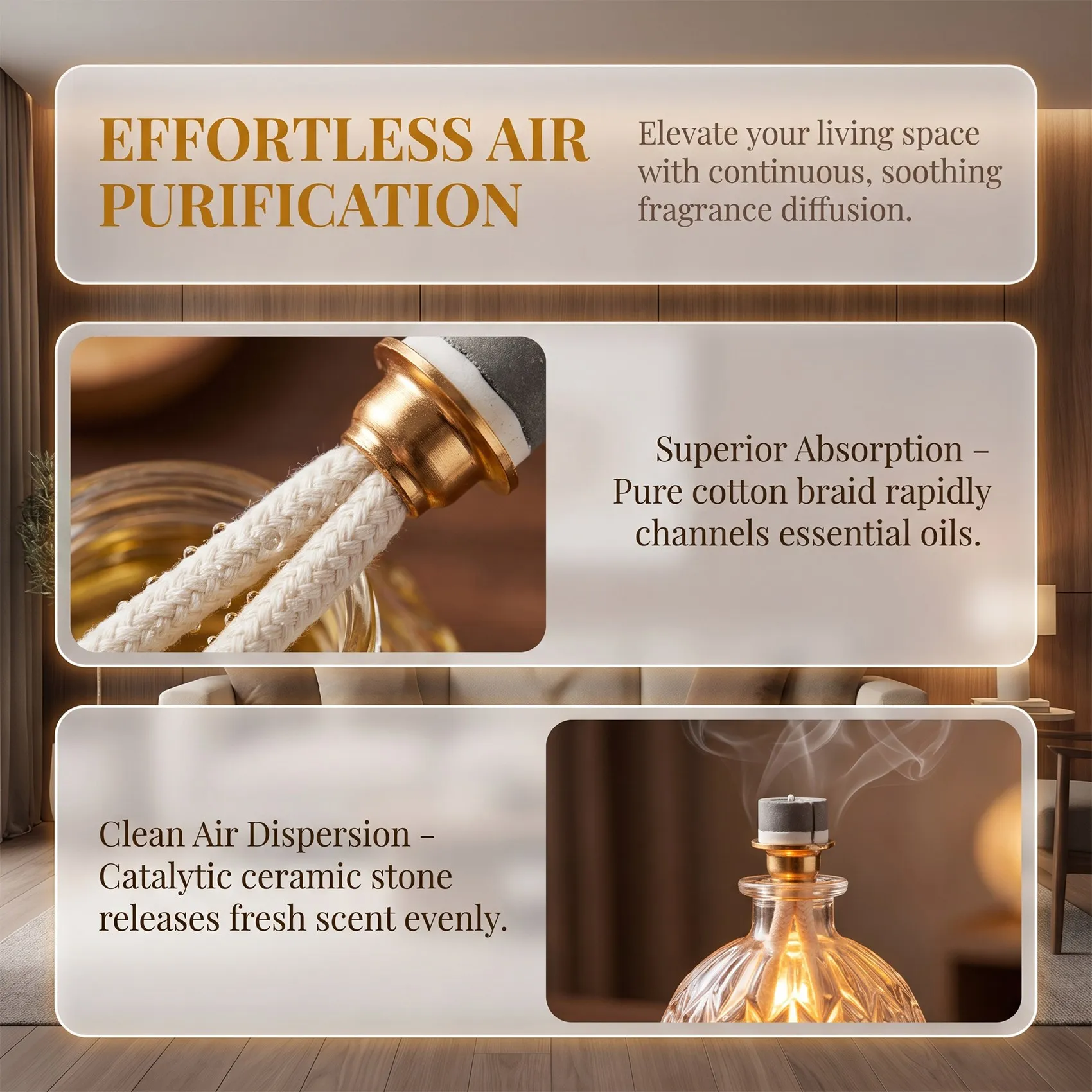 FAST-2Pcs 18Mm Replacement Fragrance Oil Lamp Wick Fragrance Catalytic Burner Party Aromatherapy Diffuser Decoration