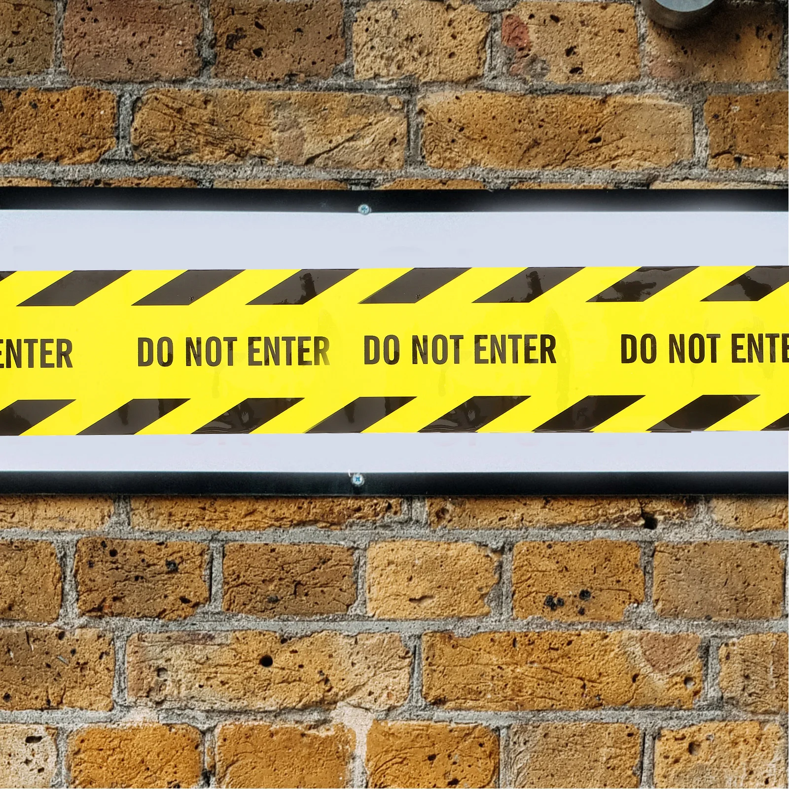 

Heavy Duty Safety Warning Black Self Adhesive Floor Wall Pipe Equipment Marking Barrier for Construction