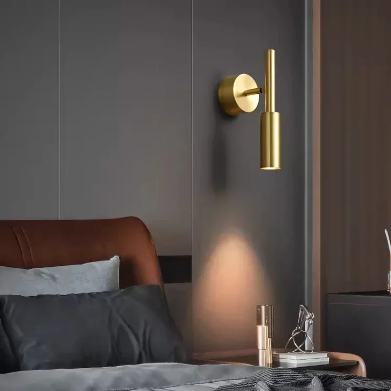 

Brass LED Wall Lamp 3 Color Temperature Dimming Rotatable for Parlor Bedroom Reading Lighting Room Decor Wall Decor