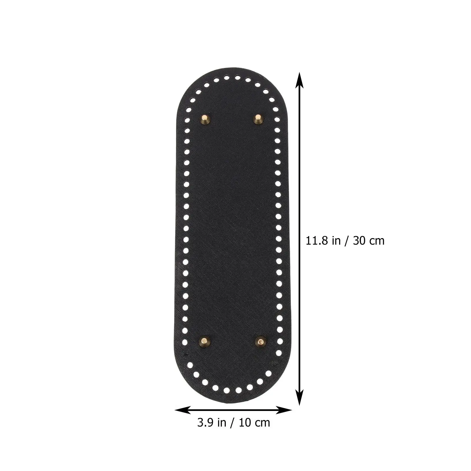 2Pcs PU Crochet Bag Bottom DIY Handbag Weaving Base Oblong Shaping Pad for Knitting Basket Crossbody Shoulder Bag Craft Supply