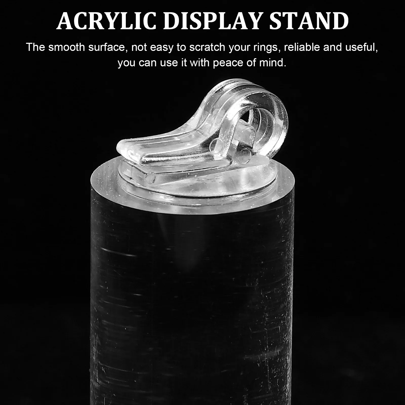 

1 set 1 Set Acrylic Ring Display Stand Transparent Jewelry Holder For Store Showcase Desktop Storage Organizer Clear Rack Stand
