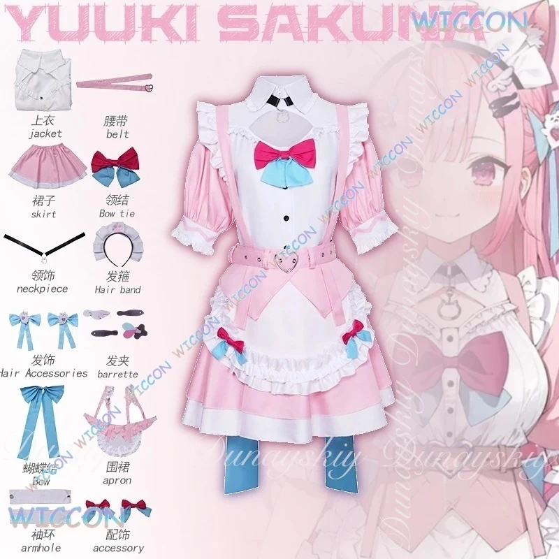 

g'7,n\5;e,8\v,5/Uniform/Virtual Singer Yuuki Sakuna Cosplay Cat Maid With The White Dress And A Pink Double Ponytf;4'v.7/n\