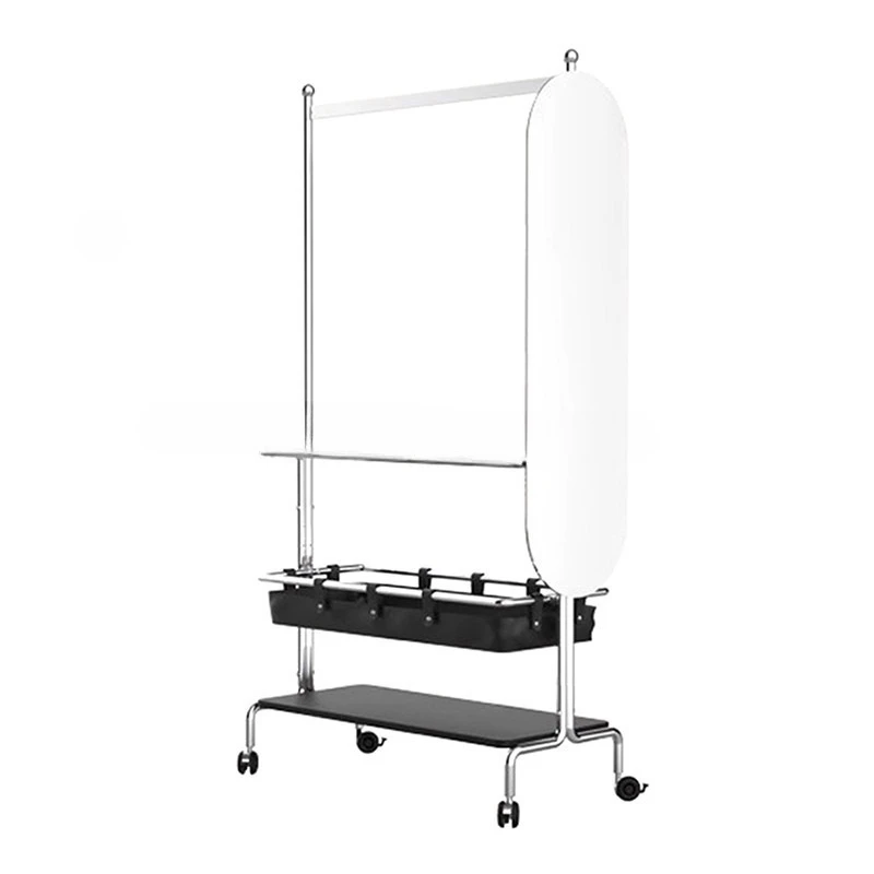 

Multifunctional hanger Small apartment Bedroom with wheel storage rack Stainless steel removable coat rack