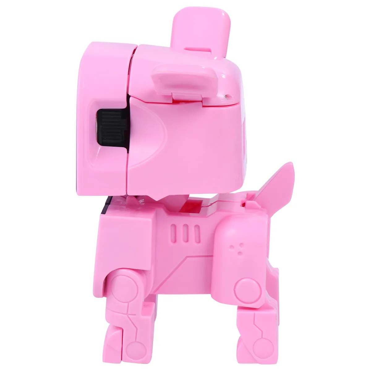 ロボット形状デジタル目覚まし時計犬型ブルー小型省スペースベッドサイド時計家庭用オフィス学生用装飾タイムキーパー付き