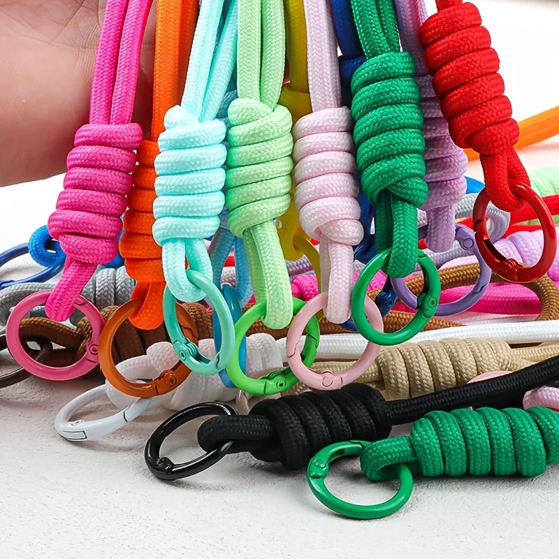 

10-Piece Assorted Color Braided Lanyards, Anti-Loss Wrist Straps for Phone Key Toy Decoration