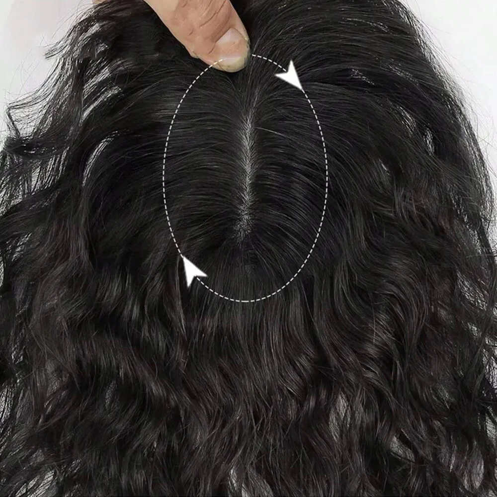 Synthetic Clip In Hair Extension Short Curly Toupee Hairpiece for Women With Thinning Hair Increase Hair Volume