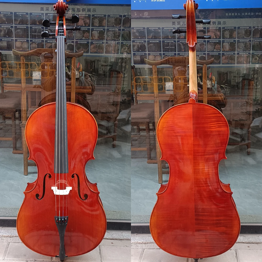 high-grade Full hand-made Cello 7/8 size Europe spruce cello Professional musical instruments with accessories Bag, bow