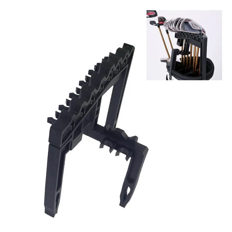 Soporte de ejes de palos de Golf, puede sostener 9 apiladores de hierro, se adapta a cualquier tamaño de bolsa, organizador, accesorios de Golf, cabezas de palos de bolsas, soporte de Golf
