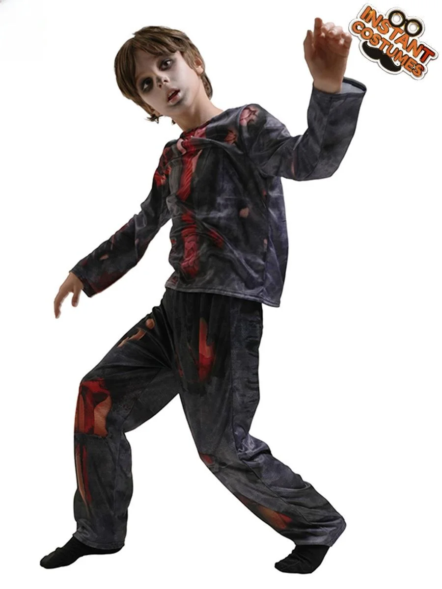 loween Children's Terror Role-plang Costume Devil Zombie Par Wear Small Boy Horror Outfit Kids' loween Clothes