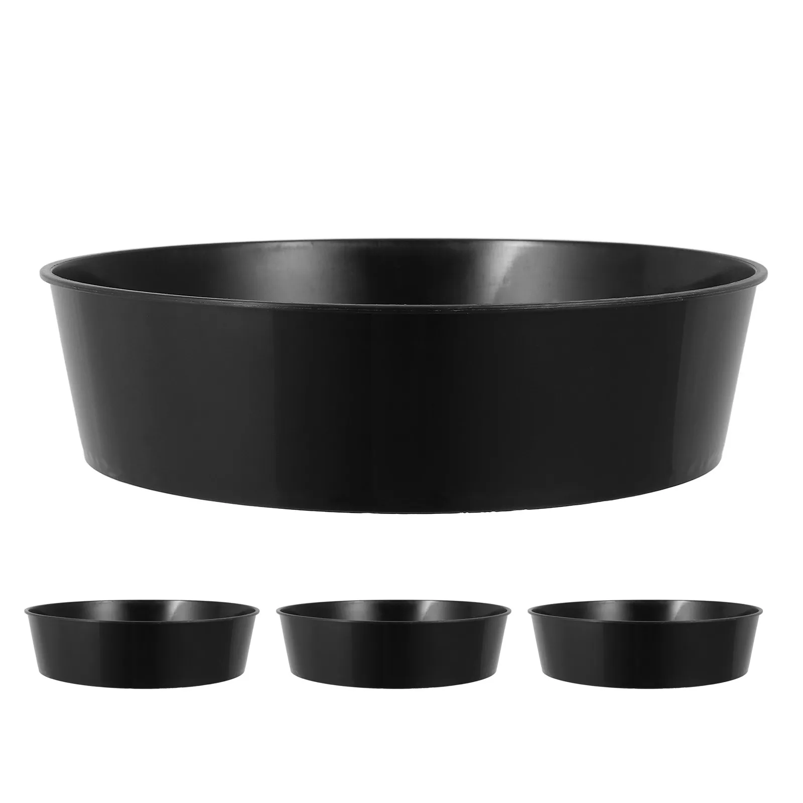 4Pcs Rotary Soil Sifter Plastic Mesh Screen Round Sifting Pan Garden Gravel Rock Filtration Outdoor Soil Strainer