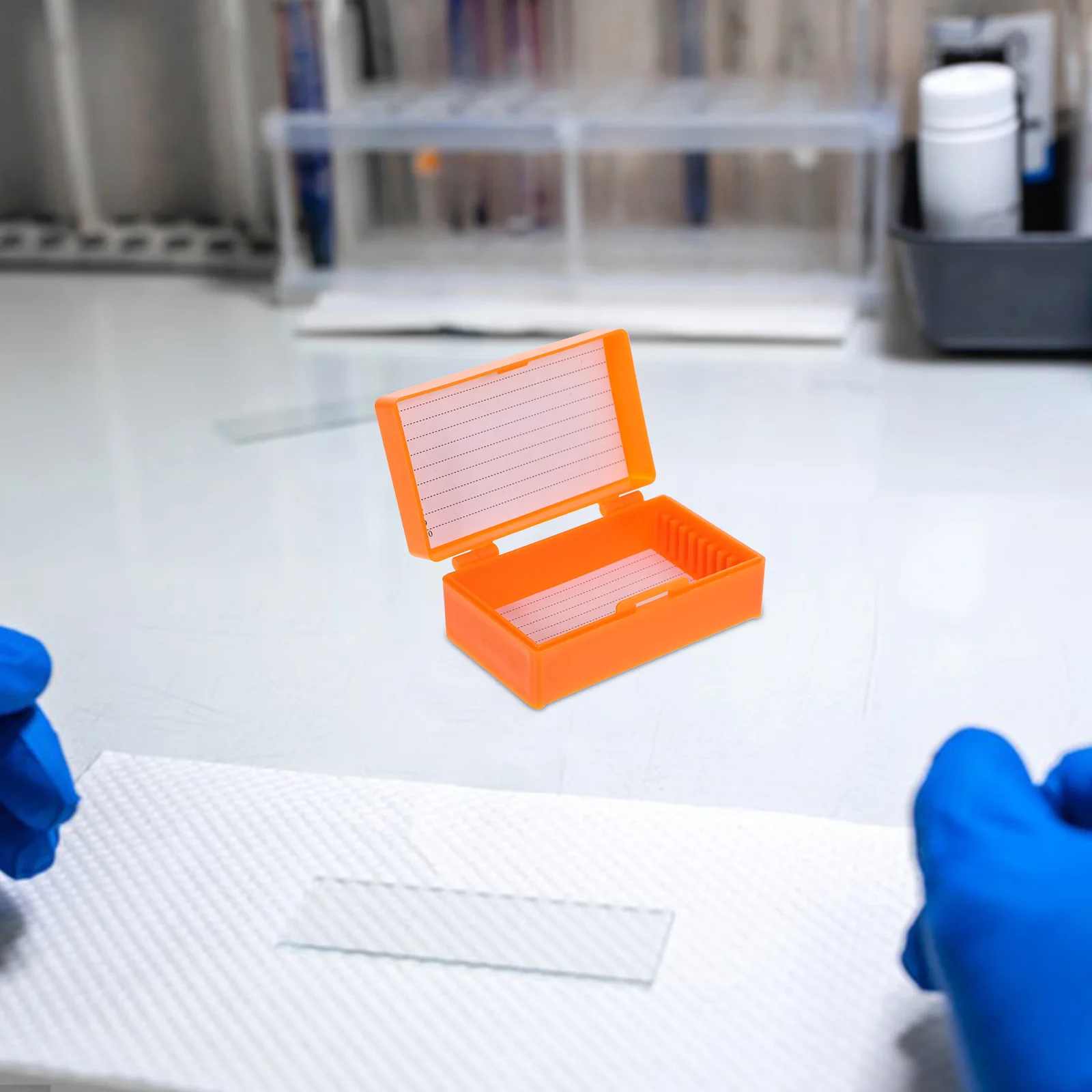 

3Pcs Microscope Slide Container Clear Plastic Easy Clean Organizers for Storing Slides and Small Items Microscope