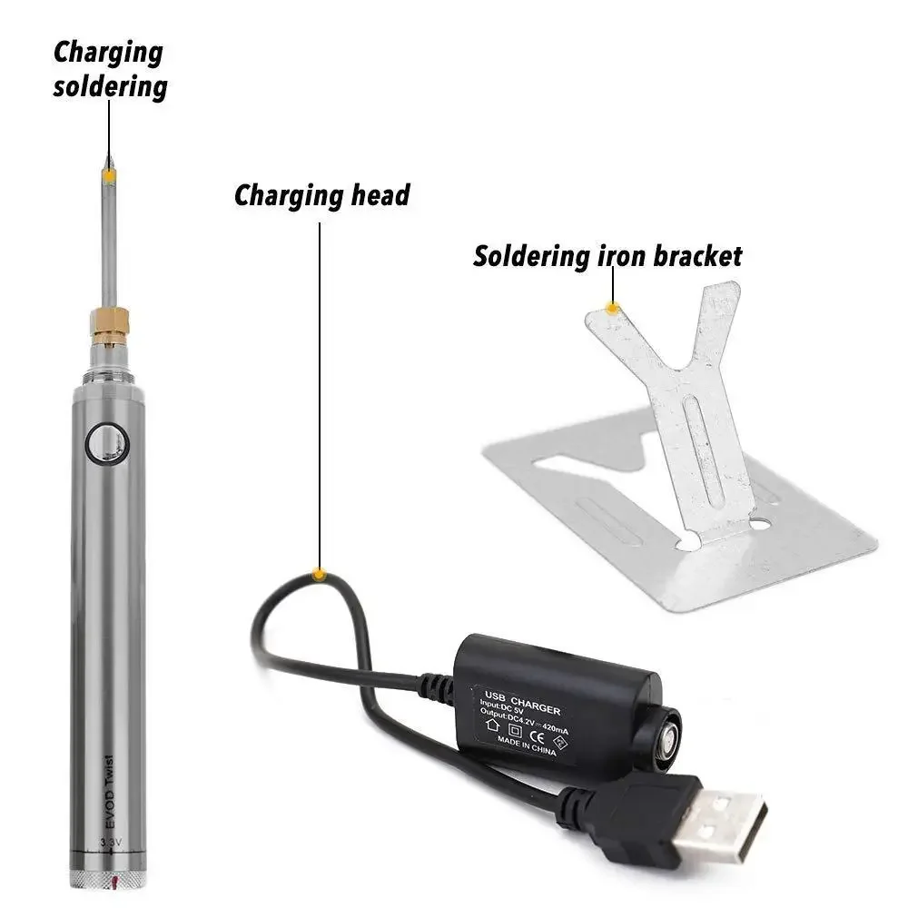 

Battery soldering iron USB charging soldering pen 5V low-voltage radio soldering iron welding set