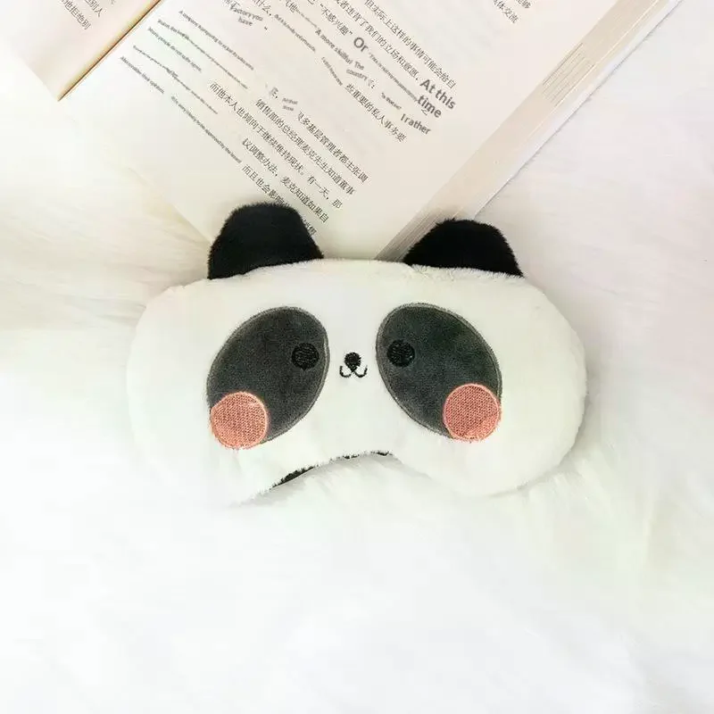 Foldable Soft Sleep Eye Mask Cute Panda Duck Rabbit Animal Pattern 1Pcs for Home Outdoor Nap Use