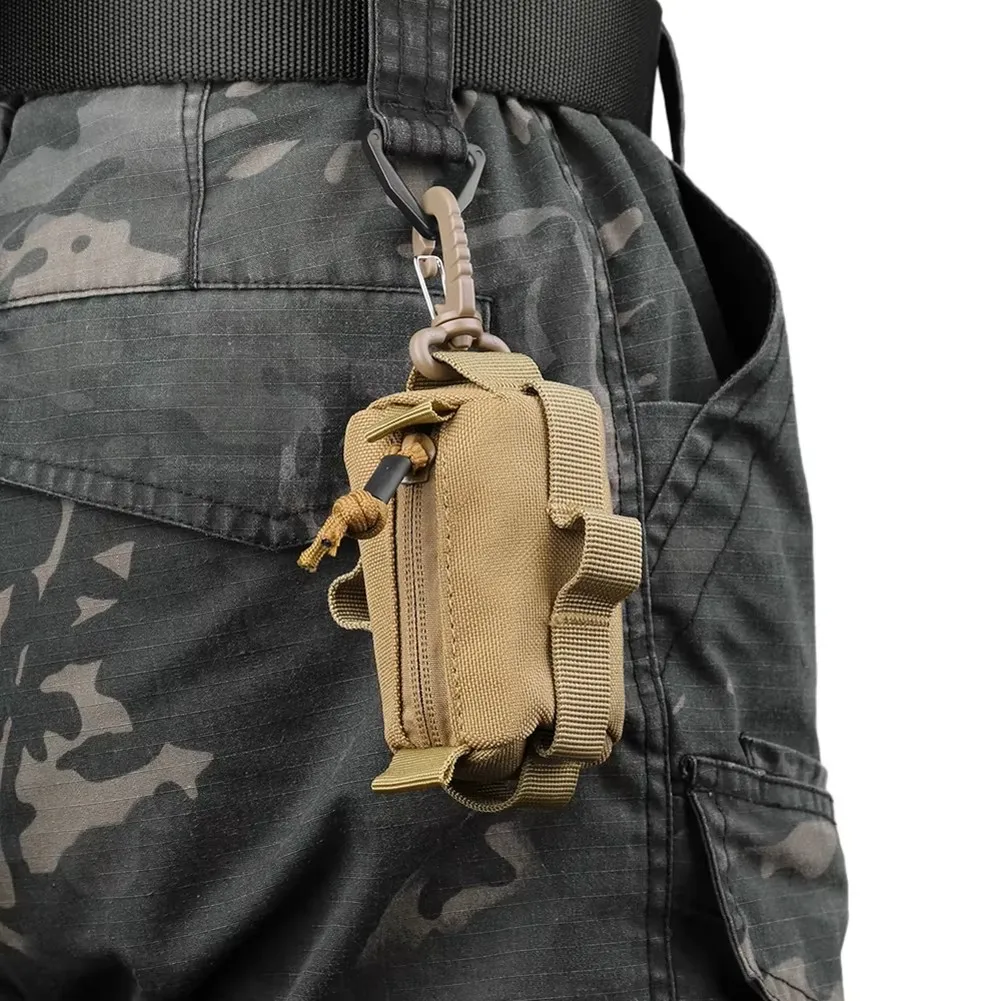Tactical EDC Pouch Outdoor Small Portable Key Card Holder Coin Purses Wallet MOLLE Hiking Hunting Backpack Accessories