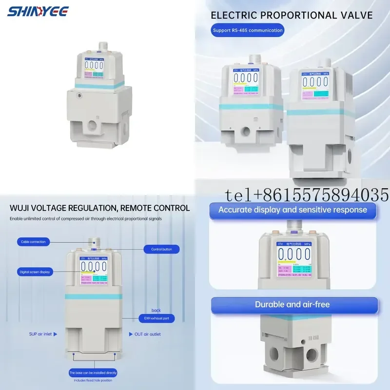 hot SHINYEE ITV300 Customizable High-Precision Pneumatic Electric Control Valve 0.1Mpa Pneumatic Converter Pneumatic Parts