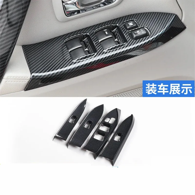 For Mitsubishi Pajero V97V93v87 Accessories ABS Carbon Fiber Decorative Stickers Interior Decorative Strips