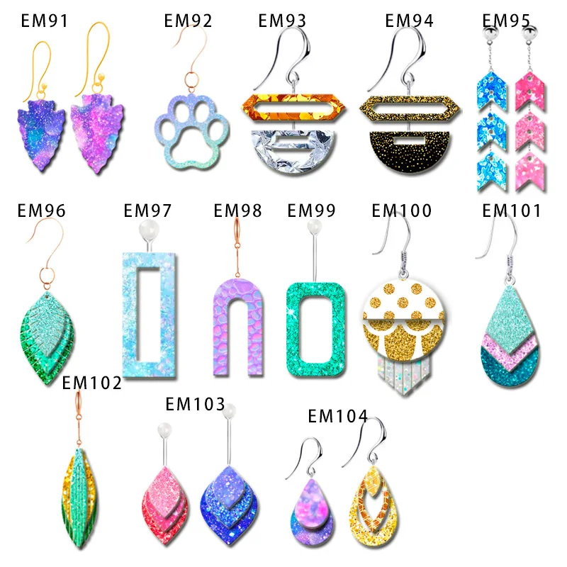 EM91-104   Fashion Eardrops, Rectangular U-shaped And Other Wood Cutting Molds, Suitable For Most Machines