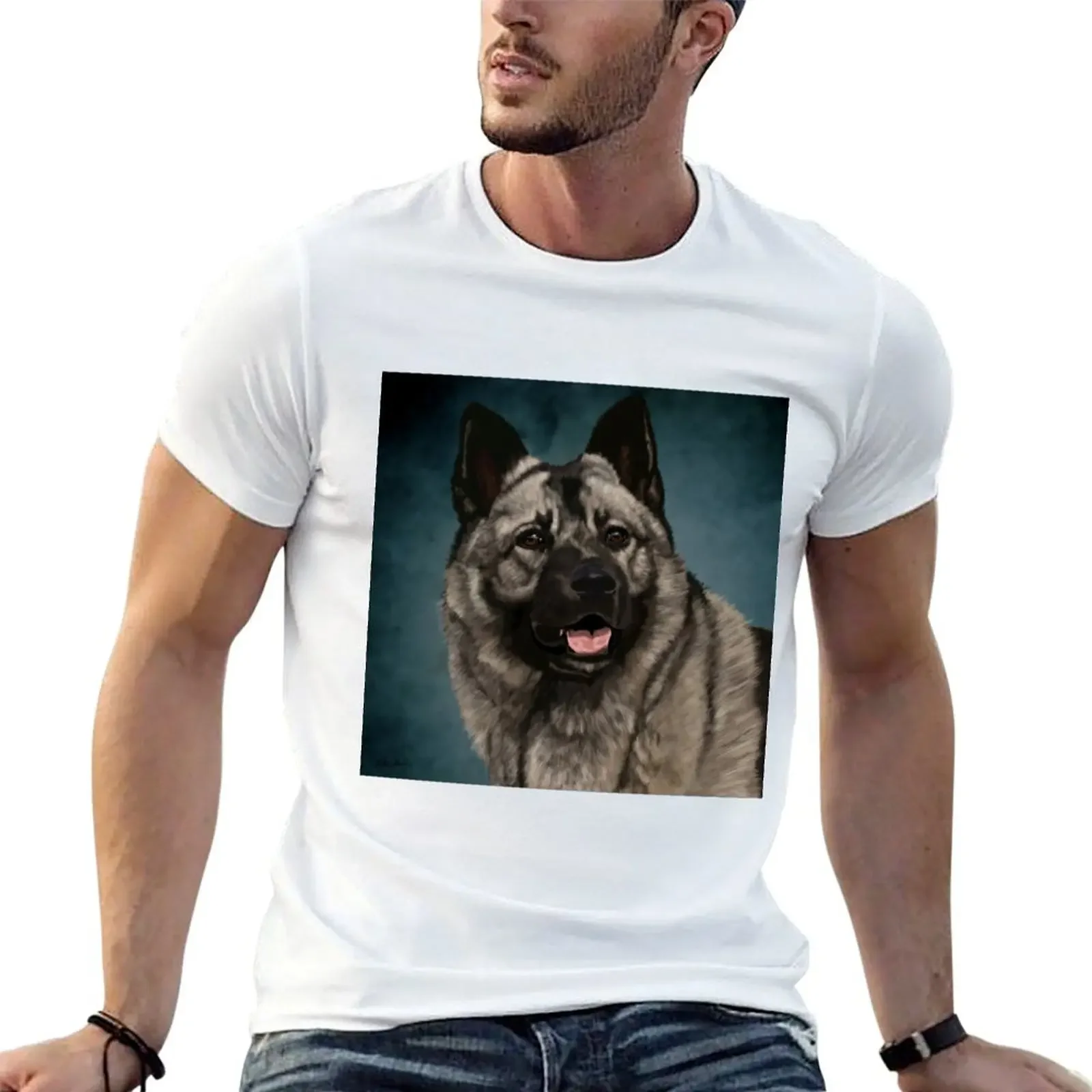 

Norwegian Elkhound Dog T-Shirt basketball graphic tees anime tshirt mens graphic t-shirts pack