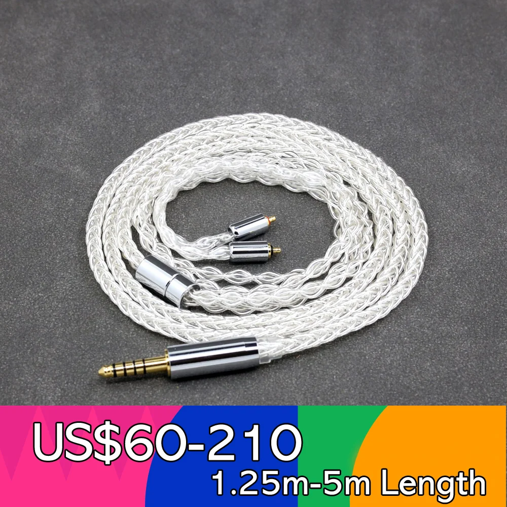 8 Core 99% 7n Pure Silver Palladium Earphone Cable For Etymotic EVO Multi-Driver Earphone IPX T2 Pin LN008400