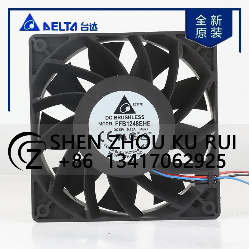 

Delta 5V 12V 24V DC 48V 0.75A AC EC 12038 120x120x38MM 12CM inverter cabinet High air volume chassis FFB1248EHE-4B77 cooling fan