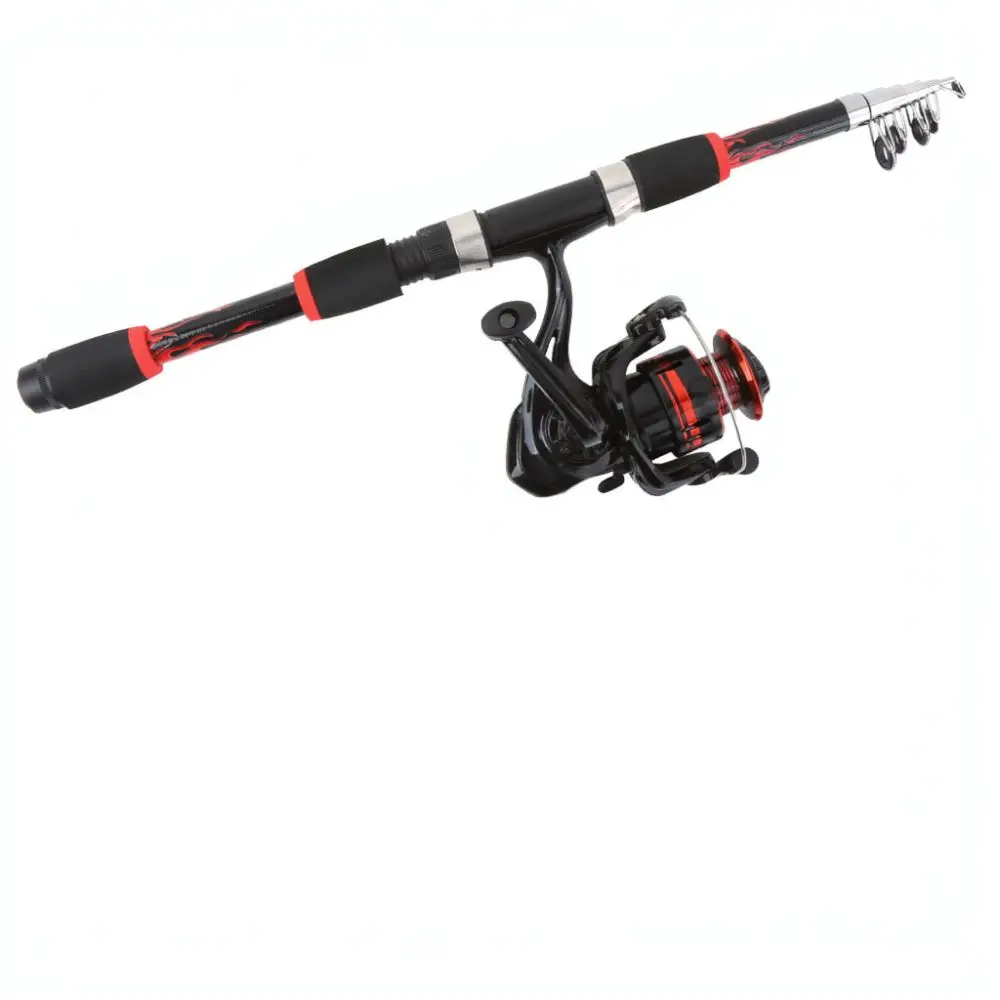 18M Telescopic Spinning Fishing Rod Reel Combo Set Lightweight Portable Travel Tackle For Professional And Beginner Angling