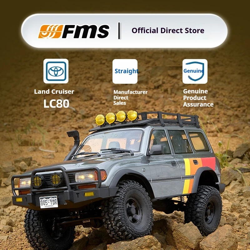 

Fms 1/10 Fcx Lc80 Brushed Four-Wheel Drive Simulation Electric Remote Control Multi Terrain Off-Road Climbing Vehicle Model Gift