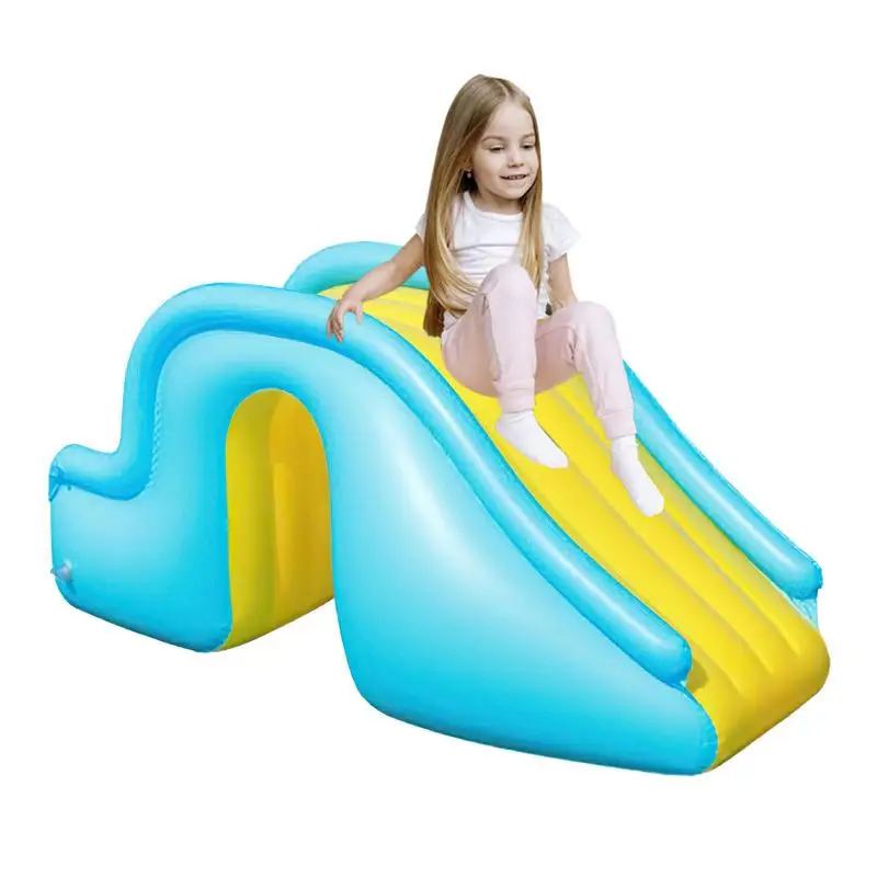 Inflatable Water Slide Wider Steps Swimming Pool Supplies Kids Children Bouncer Castle Summer Amusement Water Play Toys